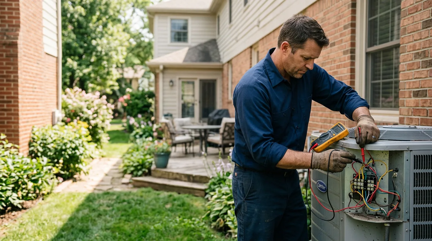 HVAC technician working near Palmdale, CA